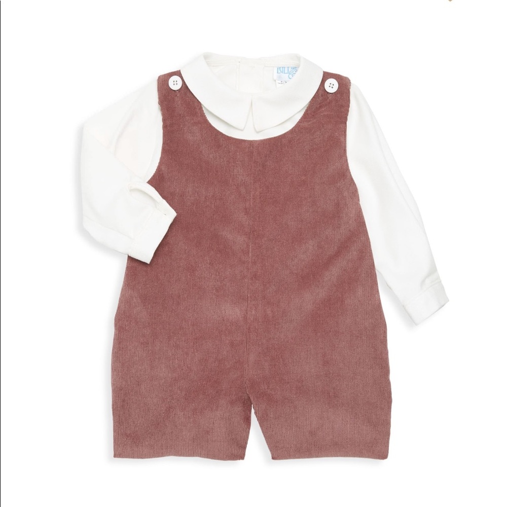 Lull & Me Baby Boy 2-piece Overalls Set